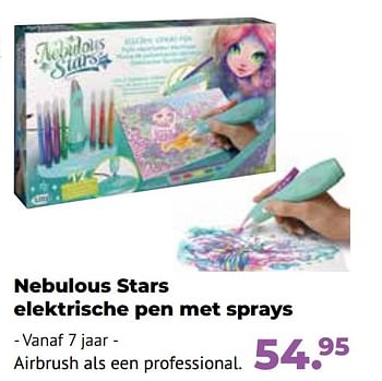 Aanbiedingen Nebulous stars elektrische pen met sprays - Nebulous Stars - Geldig van 10/10/2022 tot 06/12/2022 bij Multi Bazar