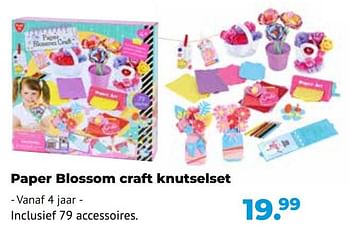Aanbiedingen Paper blossom craft knutselset - Play-Go - Geldig van 10/10/2022 tot 06/12/2022 bij Multi Bazar