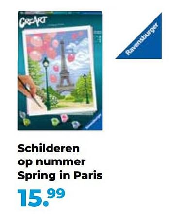 Aanbiedingen Schilderen op nummer spring in paris - Ravensburger - Geldig van 10/10/2022 tot 06/12/2022 bij Multi Bazar