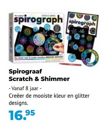 Aanbiedingen Spirograaf scratch + shimmer - Spirograph - Geldig van 10/10/2022 tot 06/12/2022 bij Multi Bazar
