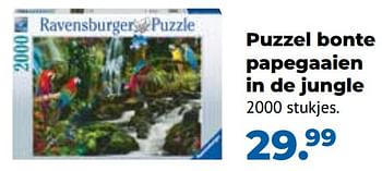 Aanbiedingen Puzzel bonte papegaaien in de jungle - Ravensburger - Geldig van 10/10/2022 tot 06/12/2022 bij Multi Bazar
