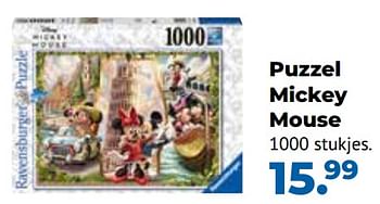 Aanbiedingen Puzzel mickey mouse - Ravensburger - Geldig van 10/10/2022 tot 06/12/2022 bij Multi Bazar