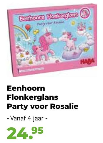 Aanbiedingen Eenhoorn flonkerglans party voor rosalie - Haba - Geldig van 10/10/2022 tot 06/12/2022 bij Multi Bazar