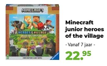 Aanbiedingen Minecraft junior heroes of the village - Ravensburger - Geldig van 10/10/2022 tot 06/12/2022 bij Multi Bazar