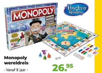 Aanbiedingen Monopoly wereldreis - Hasbro - Geldig van 10/10/2022 tot 06/12/2022 bij Multi Bazar