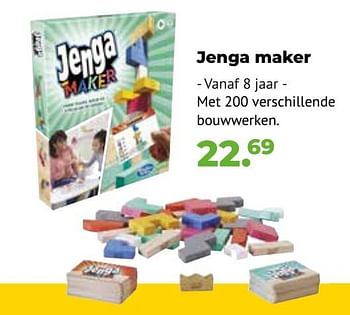 Aanbiedingen Jenga maker - Hasbro - Geldig van 10/10/2022 tot 06/12/2022 bij Multi Bazar