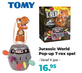 Aanbiedingen Jurassic world pop-up t-rex spel - Tomy - Geldig van 10/10/2022 tot 06/12/2022 bij Multi Bazar