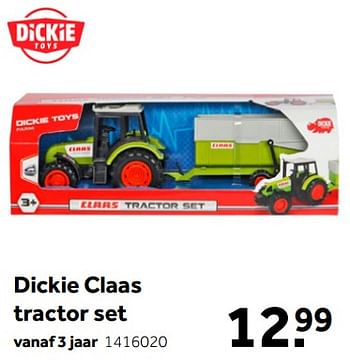 Aanbiedingen Dickie claas tractor set - Dickie - Geldig van 01/10/2022 tot 05/12/2022 bij Intertoys