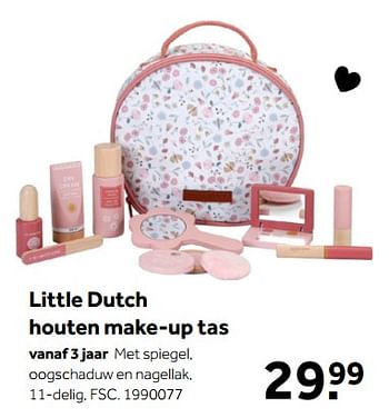 Aanbiedingen Little dutch houten make-up tas - Little Dutch - Geldig van 01/10/2022 tot 05/12/2022 bij Intertoys