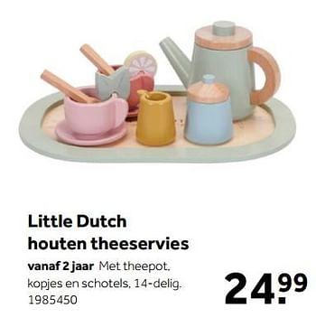 Aanbiedingen Little dutch houten theeservies - Little Dutch - Geldig van 01/10/2022 tot 05/12/2022 bij Intertoys