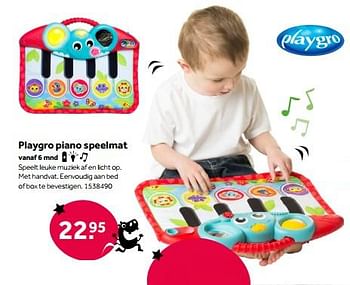 Aanbiedingen Playgro piano speelmat - Playgro - Geldig van 01/10/2022 tot 05/12/2022 bij Intertoys