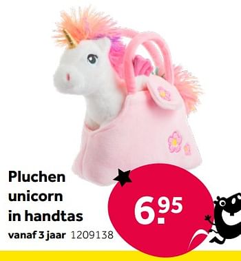 Aanbiedingen Pluchen unicorn in handtas - Huismerk - Intertoys - Geldig van 01/10/2022 tot 05/12/2022 bij Intertoys