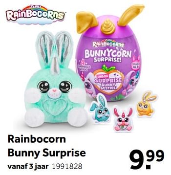 Aanbiedingen Rainbocorn bunny surprise - Zuru - Geldig van 01/10/2022 tot 05/12/2022 bij Intertoys