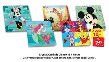 Aanbiedingen Crystal card kit disney - Huismerk - Boekenvoordeel - Geldig van 08/10/2022 tot 16/10/2022 bij Boekenvoordeel