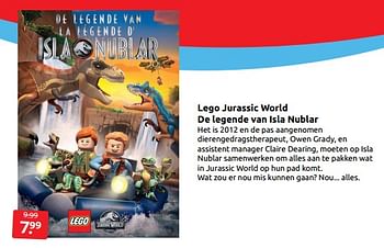 Aanbiedingen Lego jurassic world de legende van isla nublar - Huismerk - Boekenvoordeel - Geldig van 08/10/2022 tot 16/10/2022 bij Boekenvoordeel
