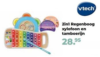 Aanbiedingen 2in1 regenboog xylofoon en tamboerijn - Vtech - Geldig van 10/10/2022 tot 06/12/2022 bij Multi Bazar