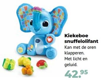 Aanbiedingen Kiekeboe snuffelolifant - Vtech - Geldig van 10/10/2022 tot 06/12/2022 bij Multi Bazar