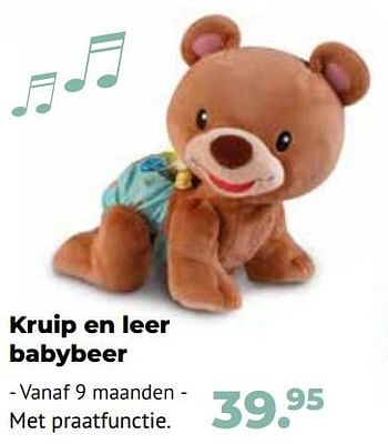 Aanbiedingen Kruip en leer babybeer - Vtech - Geldig van 10/10/2022 tot 06/12/2022 bij Multi Bazar