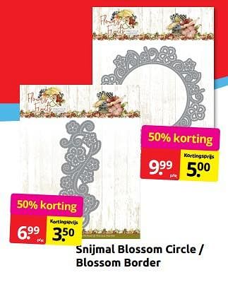 Aanbiedingen Snijmal blossom circle - blossom border - Huismerk - Boekenvoordeel - Geldig van 08/10/2022 tot 16/10/2022 bij Boekenvoordeel