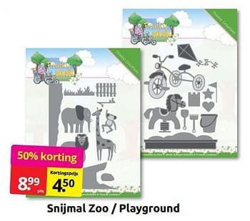 Aanbiedingen Snijmal zoo - playground - Huismerk - Boekenvoordeel - Geldig van 08/10/2022 tot 16/10/2022 bij Boekenvoordeel