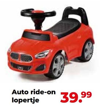 Aanbiedingen Auto ride-on lopertje - Huismerk - Multi Bazar - Geldig van 10/10/2022 tot 06/12/2022 bij Multi Bazar