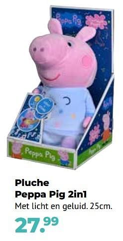 Aanbiedingen Pluche peppa pig 2in1 - Peppa  Pig - Geldig van 10/10/2022 tot 06/12/2022 bij Multi Bazar