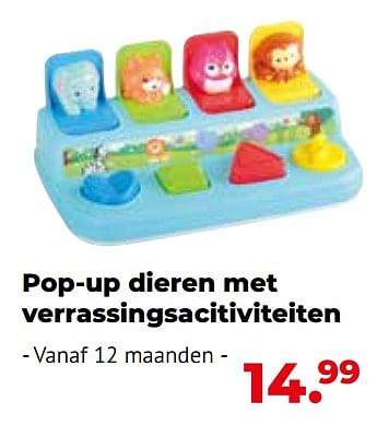 Aanbiedingen Pop-up dieren met verrassingsacitiviteiten - Play-Go - Geldig van 10/10/2022 tot 06/12/2022 bij Multi Bazar