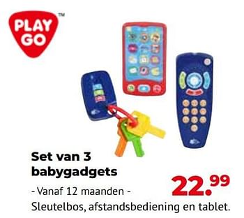 Aanbiedingen Set van 3 babygadgets - Play-Go - Geldig van 10/10/2022 tot 06/12/2022 bij Multi Bazar