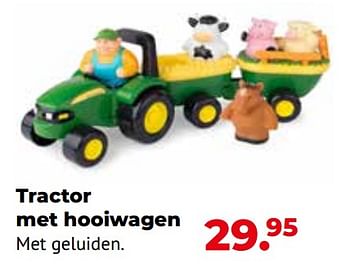 Aanbiedingen Tractor met hooiwagen - Tomy - Geldig van 10/10/2022 tot 06/12/2022 bij Multi Bazar