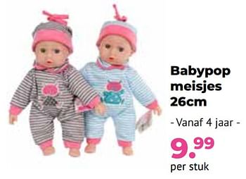 Aanbiedingen Babypop meisjes - Huismerk - Multi Bazar - Geldig van 10/10/2022 tot 06/12/2022 bij Multi Bazar