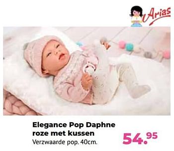 Aanbiedingen Elegance pop daphne roze met kussen - Arias - Geldig van 10/10/2022 tot 06/12/2022 bij Multi Bazar