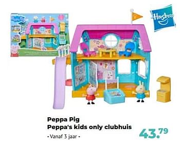 Aanbiedingen Peppa pig peppa`s kids only clubhuis - Hasbro - Geldig van 10/10/2022 tot 06/12/2022 bij Multi Bazar