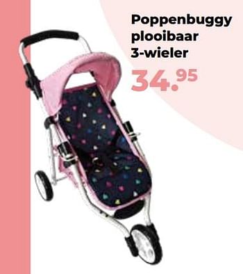 Aanbiedingen Poppenbuggy plooibaar 3-wieler - Huismerk - Multi Bazar - Geldig van 10/10/2022 tot 06/12/2022 bij Multi Bazar