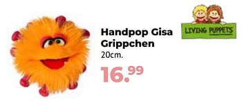 Aanbiedingen Handpop gisa grippchen - Living Puppets - Geldig van 10/10/2022 tot 06/12/2022 bij Multi Bazar