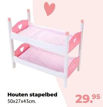 Aanbiedingen Houten stapelbed - Huismerk - Multi Bazar - Geldig van 10/10/2022 tot 06/12/2022 bij Multi Bazar