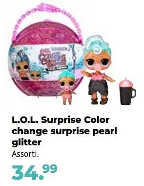 Aanbiedingen L.o.l. surprise color change surprise pearl glitter - MGA Entertainment - Geldig van 10/10/2022 tot 06/12/2022 bij Multi Bazar