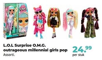 Aanbiedingen L.o.l surprise o.m.g. outrageous millennial girls pop - MGA Entertainment - Geldig van 10/10/2022 tot 06/12/2022 bij Multi Bazar