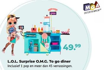 Aanbiedingen L.o.l. surprise o.m.g. to go diner - MGA Entertainment - Geldig van 10/10/2022 tot 06/12/2022 bij Multi Bazar