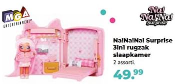 Aanbiedingen Na!na!na! surprise 3in1 rugzak slaapkamer - MGA Entertainment - Geldig van 10/10/2022 tot 06/12/2022 bij Multi Bazar