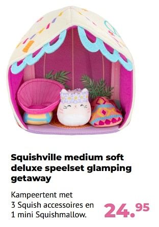 Aanbiedingen Squishville medium soft deluxe speelset glamping getaway - Huismerk - Multi Bazar - Geldig van 10/10/2022 tot 06/12/2022 bij Multi Bazar