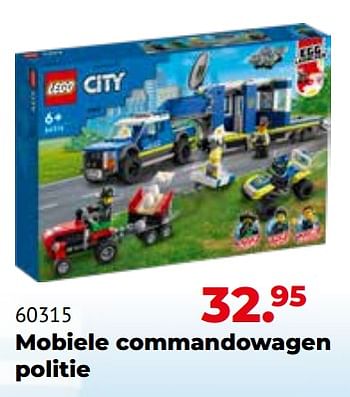 Aanbiedingen 60315 mobiele commandowagen politie - Lego - Geldig van 10/10/2022 tot 06/12/2022 bij Multi Bazar