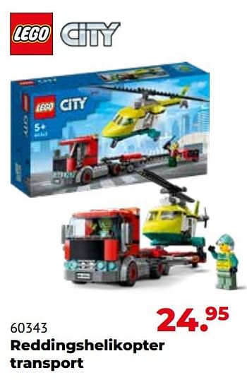 Aanbiedingen 60343 reddingshelikopter transport - Lego - Geldig van 10/10/2022 tot 06/12/2022 bij Multi Bazar