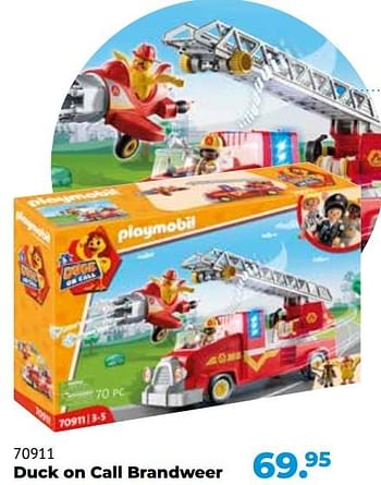 Aanbiedingen 70911 duck on call brandweer - Playmobil - Geldig van 10/10/2022 tot 06/12/2022 bij Multi Bazar