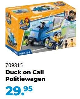 Aanbiedingen 709815 duck on call politiewagen - Playmobil - Geldig van 10/10/2022 tot 06/12/2022 bij Multi Bazar