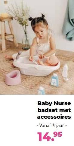 Aanbiedingen Baby nurse badset met accessoires - Smoby - Geldig van 10/10/2022 tot 06/12/2022 bij Multi Bazar