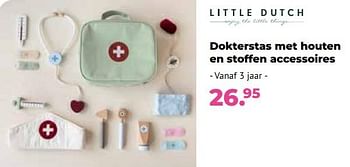 Aanbiedingen Dokterstas met houten en stoffen accessoires - Little Dutch - Geldig van 10/10/2022 tot 06/12/2022 bij Multi Bazar