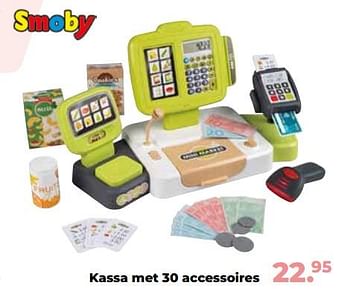 Aanbiedingen Kassa met 30 accessoires - Smoby - Geldig van 10/10/2022 tot 06/12/2022 bij Multi Bazar