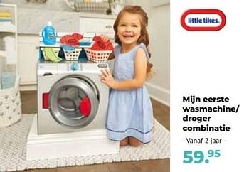 Aanbiedingen Mijn eerste wasmachine- droger combinatie - Little Tikes - Geldig van 10/10/2022 tot 06/12/2022 bij Multi Bazar