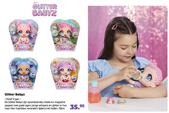 Aanbiedingen Glitter babyz - MGA Entertainment - Geldig van 10/10/2022 tot 06/12/2022 bij Multi Bazar