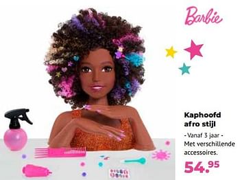 Aanbiedingen Kaphoofd afro stijl - Mattel - Geldig van 10/10/2022 tot 06/12/2022 bij Multi Bazar